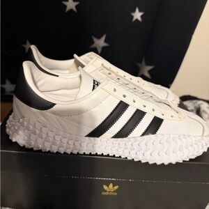 Adidas Originals Country x Kamanda White Black Leather Sneakers EE5668 US Men 8